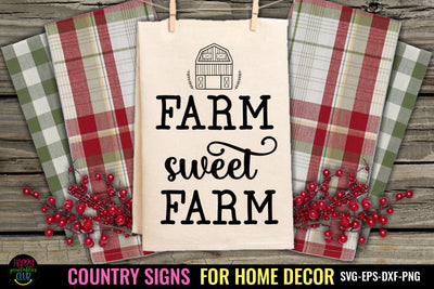 Farm Sweet Farm SVG I Country Signs Home Decor SVG SVG Happy Printables Club 