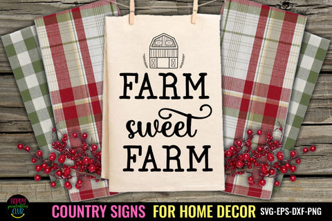 Farm Sweet Farm SVG I Country Signs Home Decor SVG SVG Happy Printables Club 