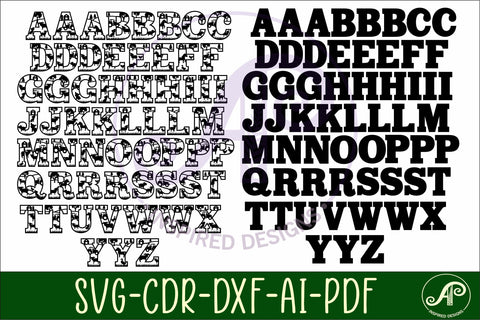 Farm theme alphabet set. 2 layer 59 letters. SVG APInspireddesigns 