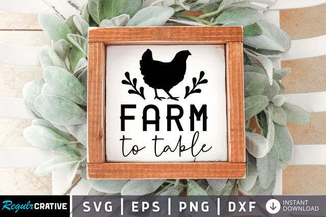 Farm to table SVG design SVG Regulrcrative 