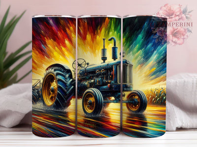Farm Tractor 20oz Tumbler Wrap PNG, Tractor Tumbler Png, Straight & Tapered Tumbler Wrap, Instant Digital Download Sublimation Li Zamperini 