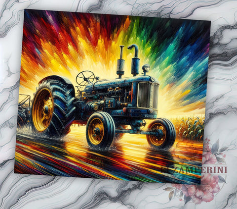 Farm Tractor 20oz Tumbler Wrap PNG, Tractor Tumbler Png, Straight & Tapered Tumbler Wrap, Instant Digital Download Sublimation Li Zamperini 