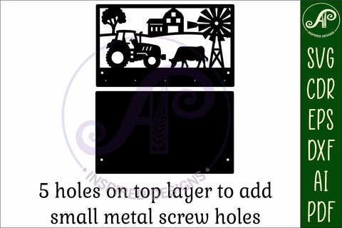 Farm tractor Key holder designs for wood and metal cutting SVG APInspireddesigns 