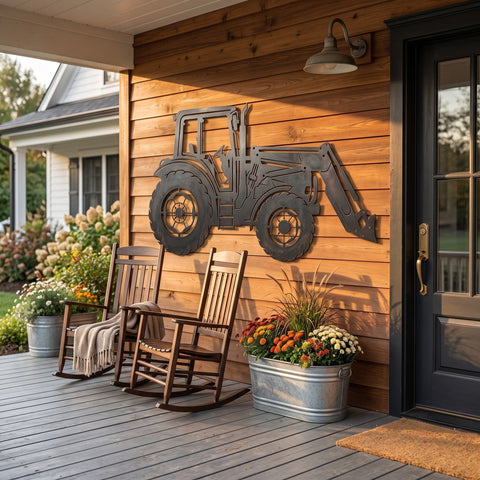 Farm Tractor Laser SVG | Tractor DXF Cut File | CNC Plasma Laser Cut Files | Rustic Farm Decor SVG HappyDesignStudio 