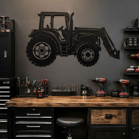 Farm Tractor Laser SVG | Tractor DXF Cut File | CNC Plasma Laser Cut Files | Rustic Farm Decor SVG HappyDesignStudio 