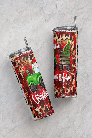 Farm Tractor Tumbler Wrap For 20 oz Skinny Tumbler Digital Download PNG Sublimation CaldwellArt 