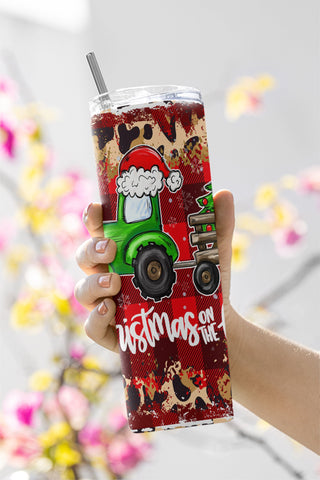 Farm Tractor Tumbler Wrap For 20 oz Skinny Tumbler Digital Download PNG Sublimation CaldwellArt 