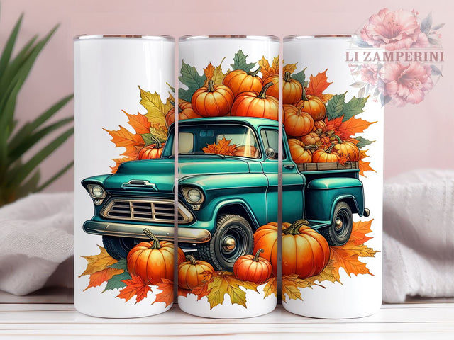 Farm Truck 20oz Tumbler Wrap PNG, Autumn Vibes Tumbler Png, Straight & Tapered Tumbler Wrap, Instant Digital Download Sublimation Li Zamperini 