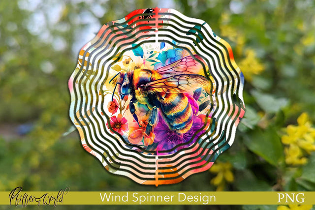 Farm Wind Spinner | Bee with flowers Sublimation Pfiffen's World 