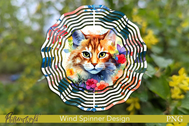 Farm Wind Spinner | Cat PNG Sublimation Pfiffen's World 