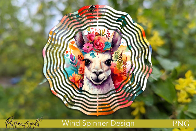 Farm Wind Spinner | Colorful Alpaca Sublimation Pfiffen's World 