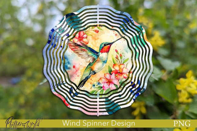 Farm Wind Spinner | Colorful Hummingbird PNG Design Sublimation Pfiffen's World 