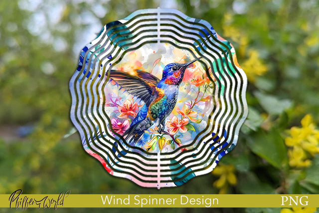 Farm Wind Spinner | Colorful Hummingbird Sublimation Pfiffen's World 