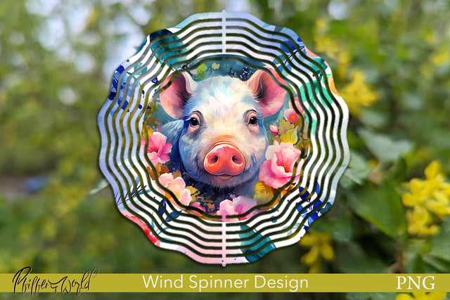Farm Wind Spinner | Colorful Pig Sublimation Pfiffen's World 