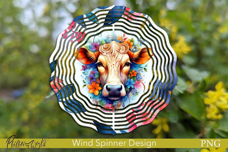 Farm Wind Spinner | Cow Sublimation Pfiffen's World 