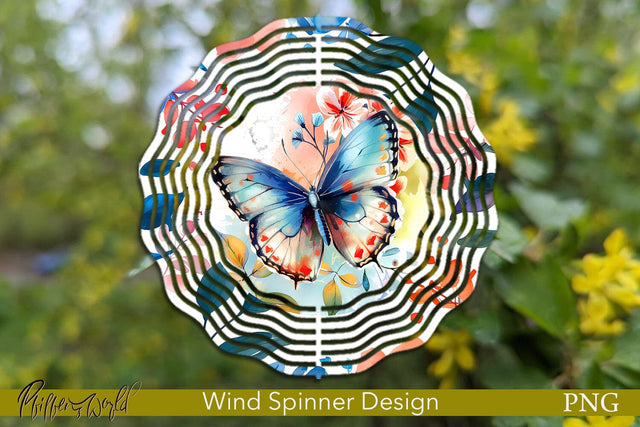 Farm Wind Spinner | Pink Butterfly Sublimation Pfiffen's World 