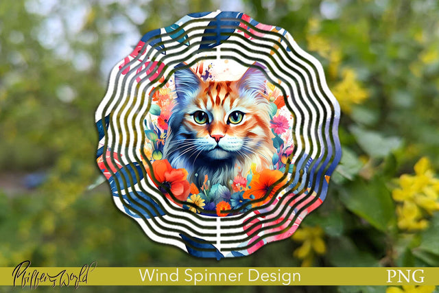 Farm Wind Spinner | Red Cat PNG Sublimation Pfiffen's World 
