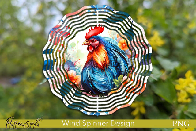 Farm Wind Spinner | Rooster PNG Sublimation Pfiffen's World 