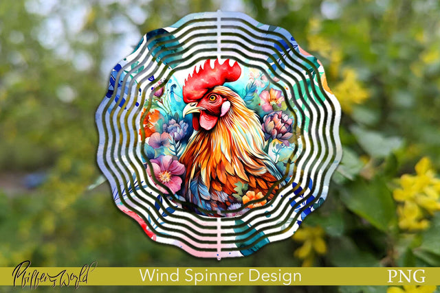 Farm Wind Spinner | Rooster Sublimation Pfiffen's World 