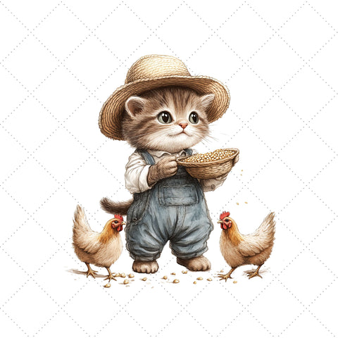 Farmer Cats Clipart | Cat PNG SVG Paige Cole Studio 