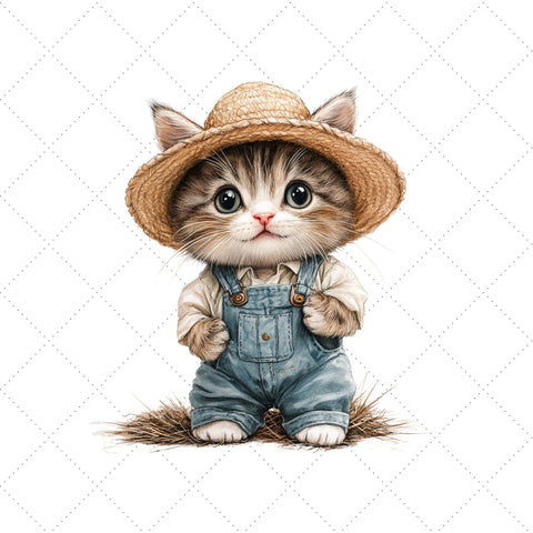 Farmer Cats Clipart | Cat PNG SVG Paige Cole Studio 