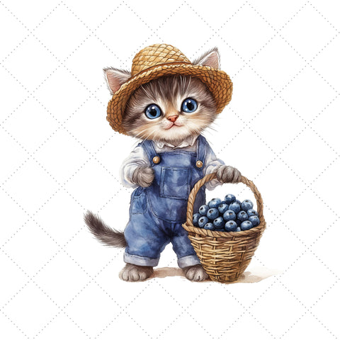Farmer Cats Clipart | Cat PNG SVG Paige Cole Studio 