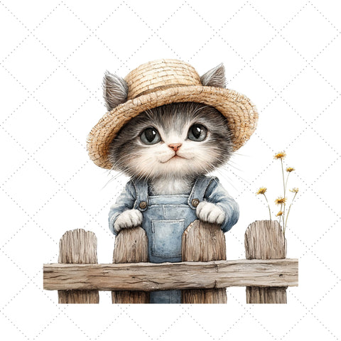 Farmer Cats Clipart | Cat PNG SVG Paige Cole Studio 