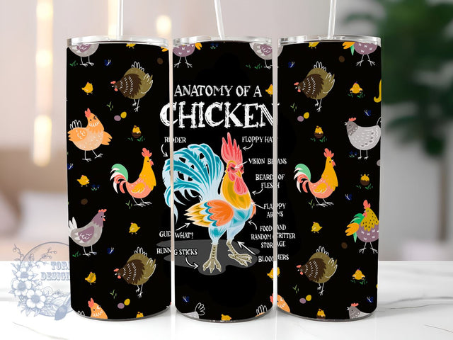 Farmer Gifts For Men Women Tumbler PNG, Inspire Chicken Anatomy Tumbler 20 Oz, Chicken Lovers Tumbler Gifts, Straight & Tapered Tumbler Wrap PNG, Instant Digital Download PNG Sublimation ToriDesigns 