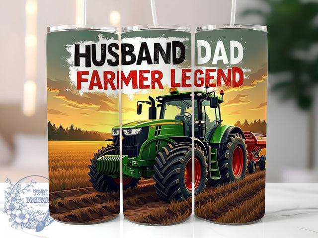 Farmer Tractor Sunset 20oz Rustic Farm Tumbler, Tractor Sunset Tumbler, Country Life Tumbler, 20oz Sublimation Wrap, Rustic Farm Tumbler, Dad Gift Tumbler, Agriculture Tumbler Sublimation ToriDesigns 