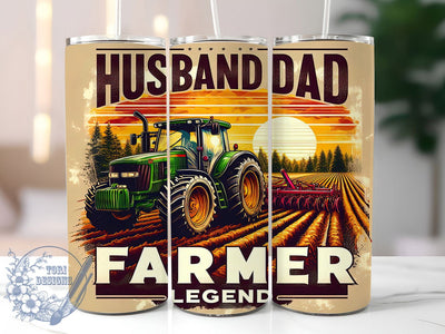 Farmer Tractor Sunset 20oz Rustic Farm Tumbler, Tractor Sunset Tumbler, Country Life Tumbler, 20oz Sublimation Wrap, Rustic Farm Tumbler, Dad Gift Tumbler, Agriculture Tumbler Sublimation ToriDesigns 