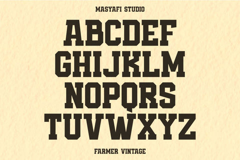 Farmer Vintage - Slab Serif Font Font Masyafi Studio 