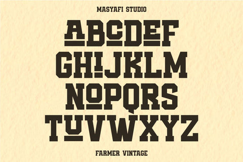 Farmer Vintage - Slab Serif Font Font Masyafi Studio 