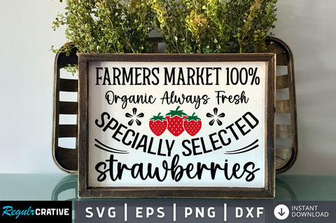 Farmers market 100 organic svg design SVG Regulrcrative 