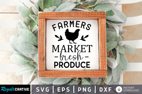 Farmers market fresh produce SVG design SVG Regulrcrative 