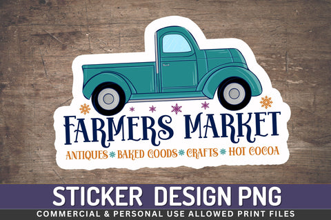 Farmers market Sticker Design Sublimation Regulrcrative 