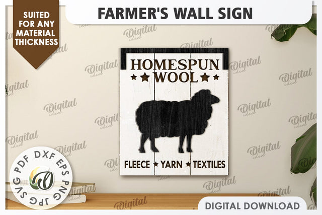 Farmer's Wall Decor Laser Cut. Home Sign. Home Decor SVG Evgenyia Guschina 