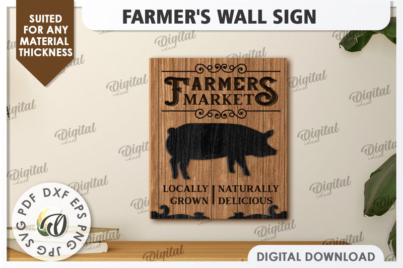 Farmer's Wall Decor Laser Cut. Home Sign. Home Decor SVG Evgenyia Guschina 