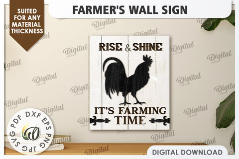 Farmer's Wall Decor Laser Cut. Home Sign. Home Decor SVG Evgenyia Guschina 