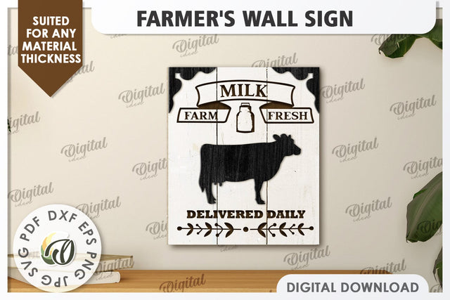 Farmer's Wall Decor Laser Cut. Home Sign. Home Decor SVG Evgenyia Guschina 