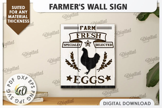 Farmer's Wall Decor Laser Cut. Home Sign. Home Decor SVG Evgenyia Guschina 