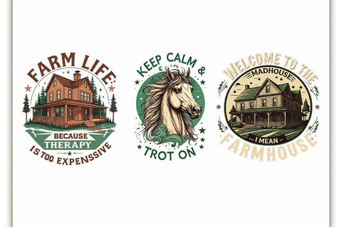 Farmhouse Animals Funny Vintage Bundle Sublimation Shetara Begum 