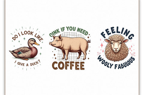 Farmhouse Animals Funny Vintage Bundle SVG Shetara Begum 