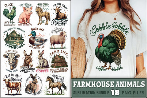 Farmhouse Animals Funny Vintage Bundle SVG Shetara Begum 