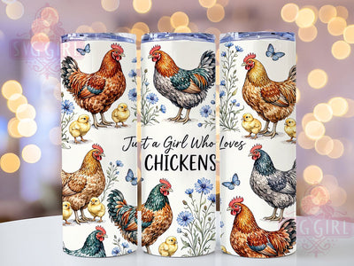 Farmhouse Chicken 20oz Tumbler, Rustic Coop, Country Bird, Red Comb, Vintage Style, Warm Tones, Barnyard Art, Sublimation Wrap Sublimation SvggirlplusArt 
