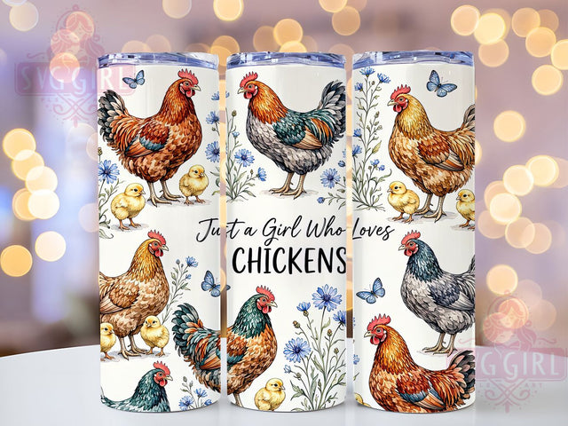 Farmhouse Chicken 20oz Tumbler, Rustic Coop, Country Bird, Red Comb, Vintage Style, Warm Tones, Barnyard Art, Sublimation Wrap Sublimation SvggirlplusArt 