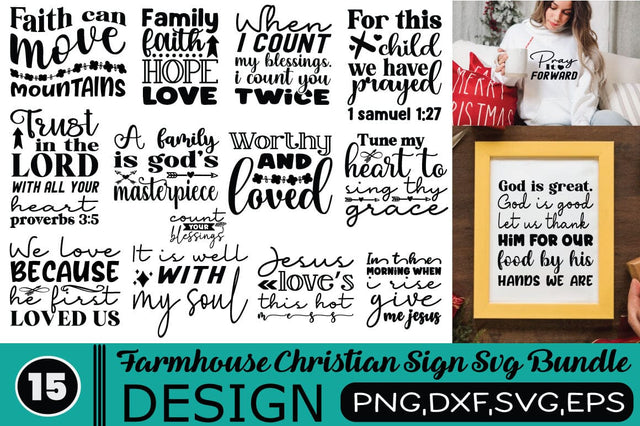 Farmhouse Christian SVG Bundle SVG Angelina750 