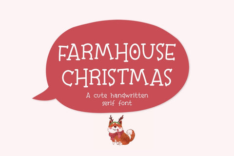 Farmhouse Christmas - Cute Handwritten Serif Font Jyllyco 
