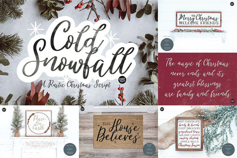 Farmhouse Christmas Font Bundle Font Blush Font Co. 