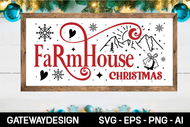 Farmhouse Christmas svg design SVG designmaster24 