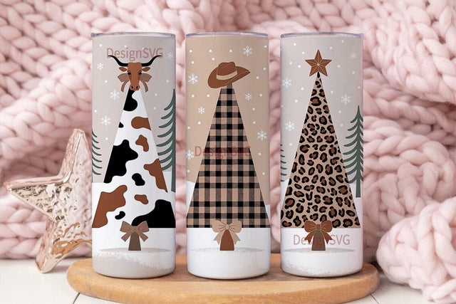 Farmhouse Christmas Tumbler Wrap Sublimation DesignSVG 